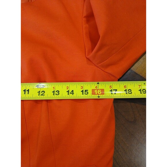 Calvin Klein Womens 4 Red Orange Full Zip Pockets Back Peplum Jacket Bust: 34" - Picture 9 of 9